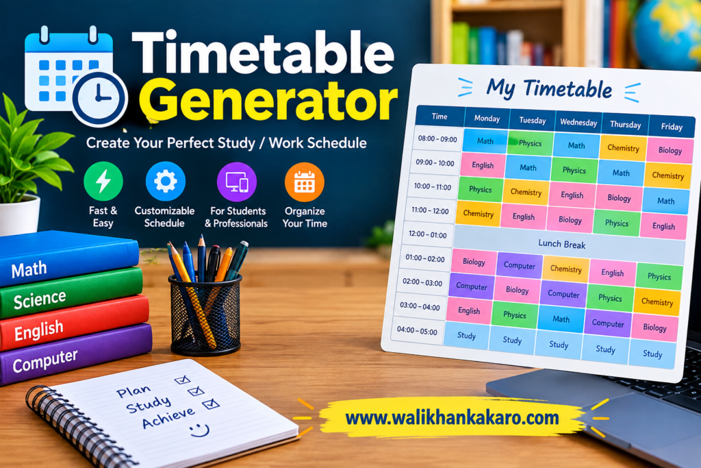 Timetable Generator